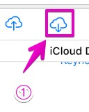 iCloud Driveからファイルのダウンロード