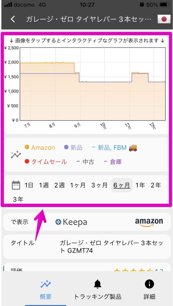 iPhone アプリ「Keepa」 商品説明